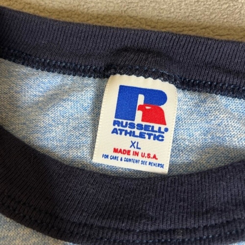 VINTAGE The Skertich Brothers  t shirt Size XL Russell Athletic Blue - Picture 6 of 16